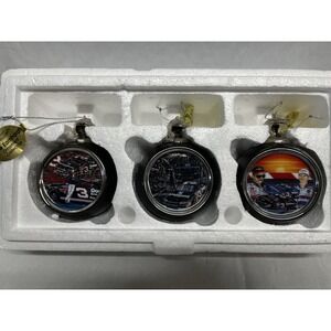 VTG Dale Earnhardt 3 Ornaments Hamilton Collection Ready Black Attack Rising Son
